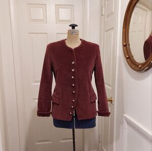Vintage Maroon Codoroy Blazer 6/8